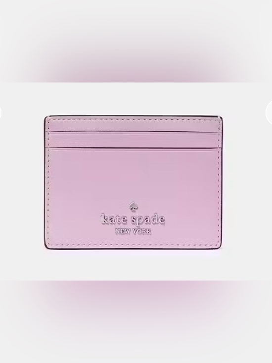 kate spade Accessories - kate spade purple  Leather Card Holder with Embossed Logo